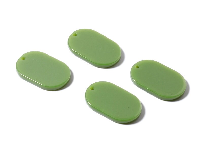 Acrylic Oval Earring Charms - Oval Pendant - Earring Findings - Jewelry Supplies - Color Code: A80 - 26x13.7x2.53mm  - AC1158C - DOMEDBAZAAR