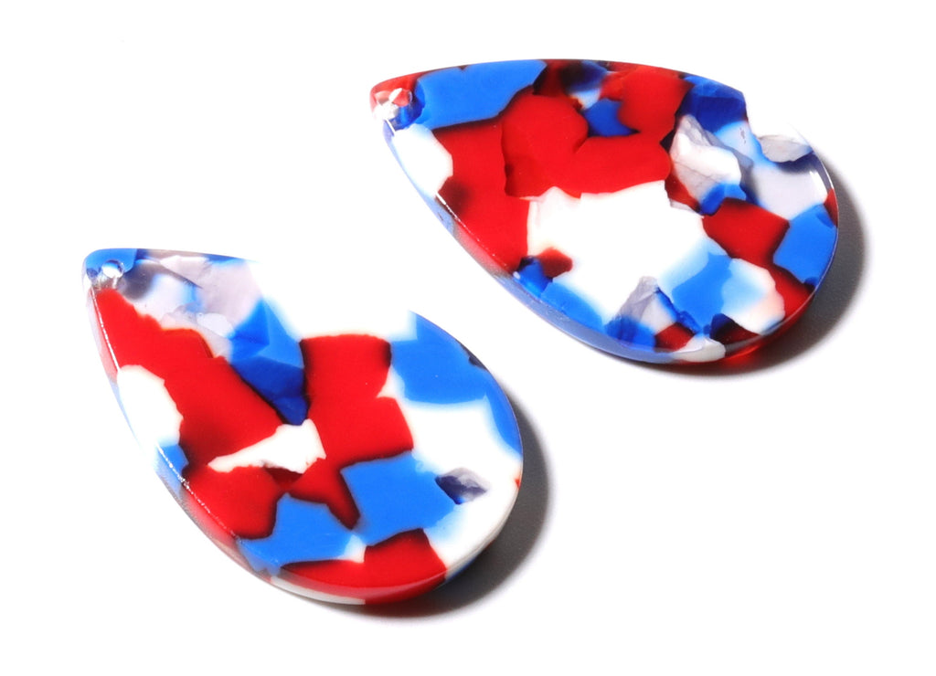 Acetate Drop Charms - Drop Pendant - Earring Findings - Jewelry Supplies - Color Code: A73 - 30.5x21x2.6mm - AC1127H - DOMEDBAZAAR