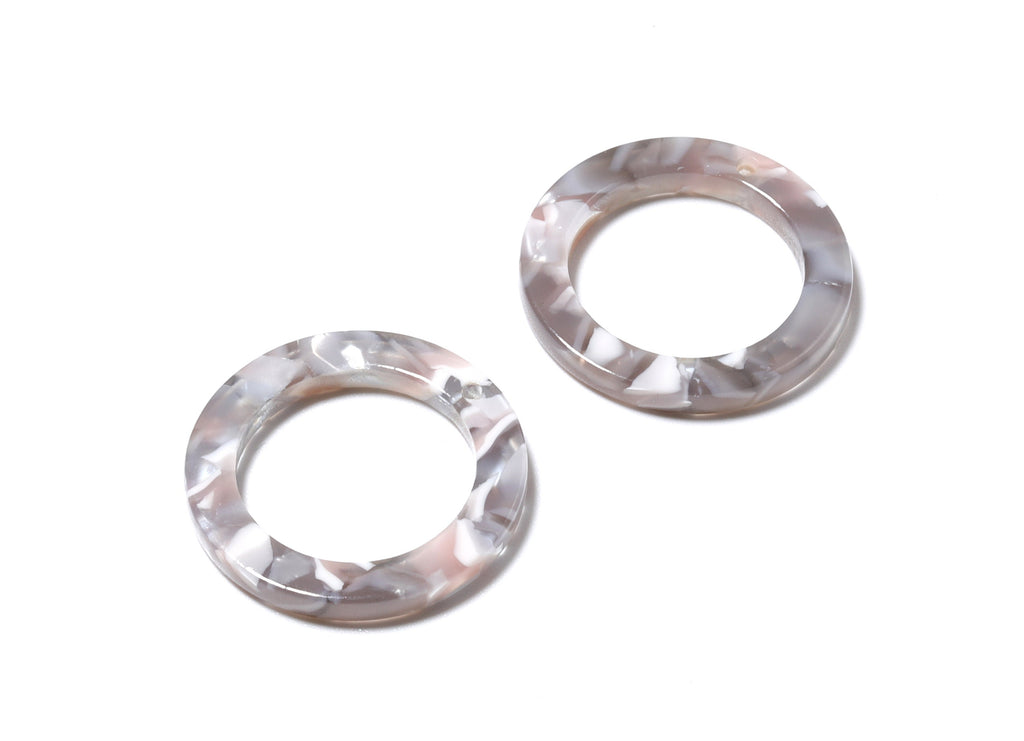 Acetate Hoop Charms - Circle Earring and Pendant - Earring Findings - Jewelry Supplies - Color Code: A20 - 22.8x22.8x2.63mm - AC1118F - DOMEDBAZAAR