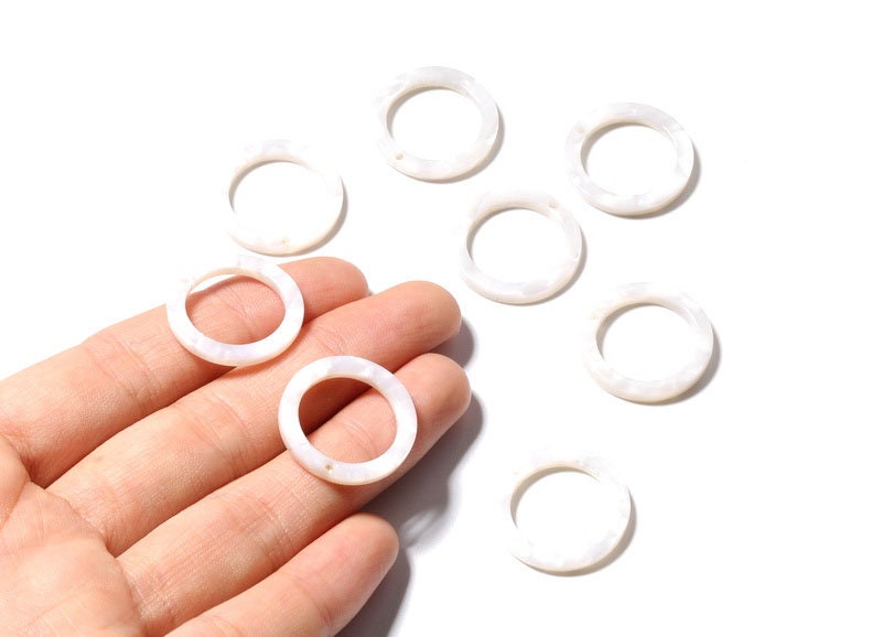Acetate Acrylic Hoop Earring Charms - Circle Pendant - Earring Findings - Jewelry Supplies - Color Code: A12 - 21.18x21.18x2.75mm - AC1153H - DOMEDBAZAAR