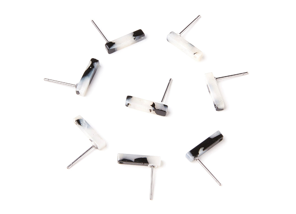Acetate Acrylic Stick Earring Post - Stick Earring Stud - Earring Post - Jewelry Supplies - Color Code: A15 - 13,26x2,91x2,75mm - AC1221A - DOMEDBAZAAR