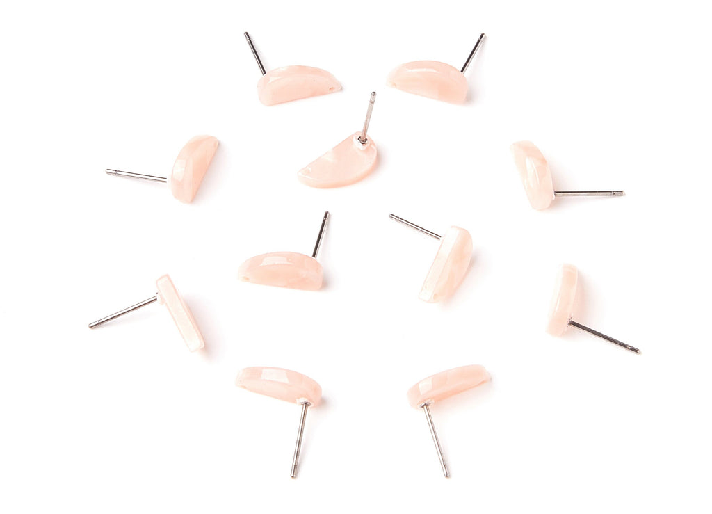 Acetate Half Drop Earring Stud - Half Drop Earring Post - Earring Post - Jewelry Supplies - Color Code: A53 - 12.64x6.1x2.8mm- AC1228A - DOMEDBAZAAR