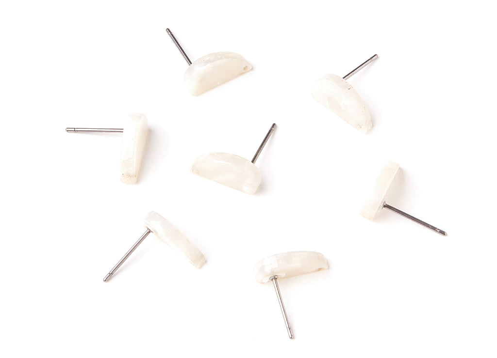 Acetate Half Drop Earring Stud - Half Drop Earring Post - Earring Post - Jewelry Supplies - Color Code: A12 - 12.64x6.1x2.8mm- AC1228B - DOMEDBAZAAR