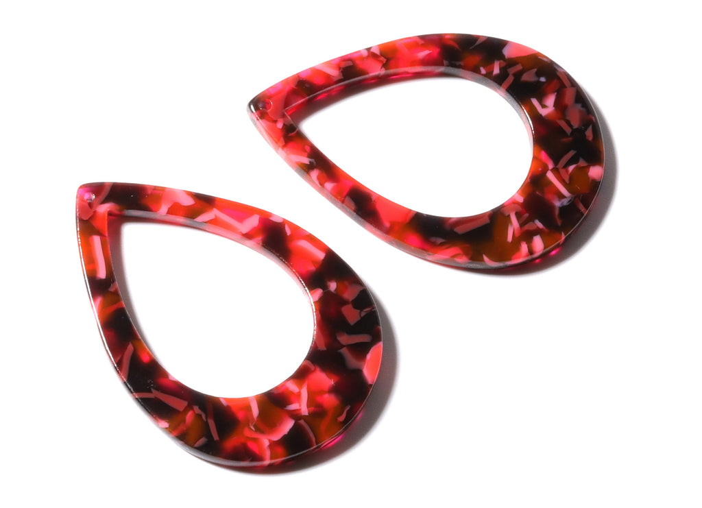 Acetate Drop Charms - Drop Earrings and Pendant - Earring Findings - Jewelry Supplies - Color Code: A93 - 46x2.5mm - AC1022L - DOMEDBAZAAR