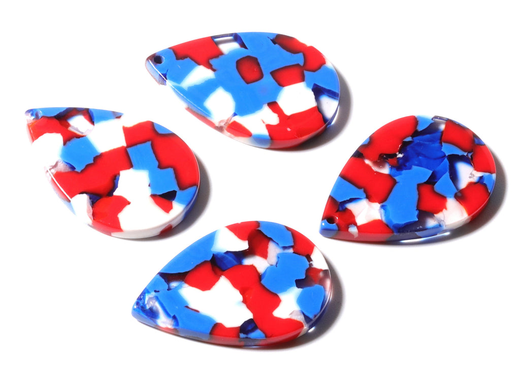 Acetate Drop Charms - Drop Pendant - Earring Findings - Jewelry Supplies - Color Code: A73 - 30.5x21x2.6mm - AC1127H - DOMEDBAZAAR
