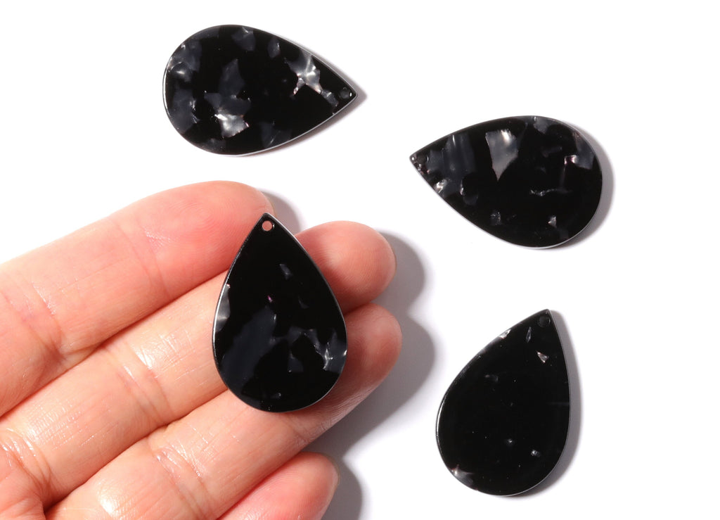 Acetate Drop Charms - Drop Pendant - Earring Findings - Jewelry Supplies - Color Code: A48 - 30.5x21x2.6mm - AC1127K - DOMEDBAZAAR