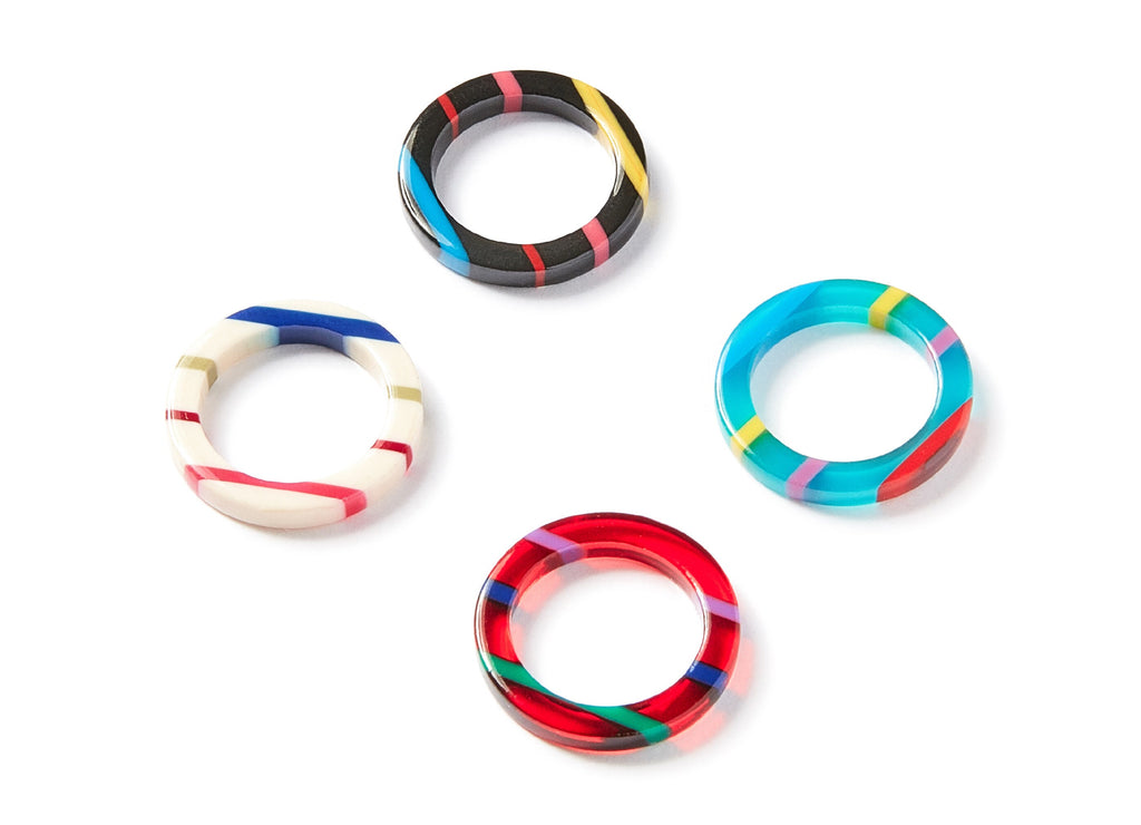 Acetate Hoop Earring Charms - Circle Shaped Pendant - Earring Findings - Jewelry Supplies - 19.1x19.1x2.75mm - AC1196A - DOMEDBAZAAR