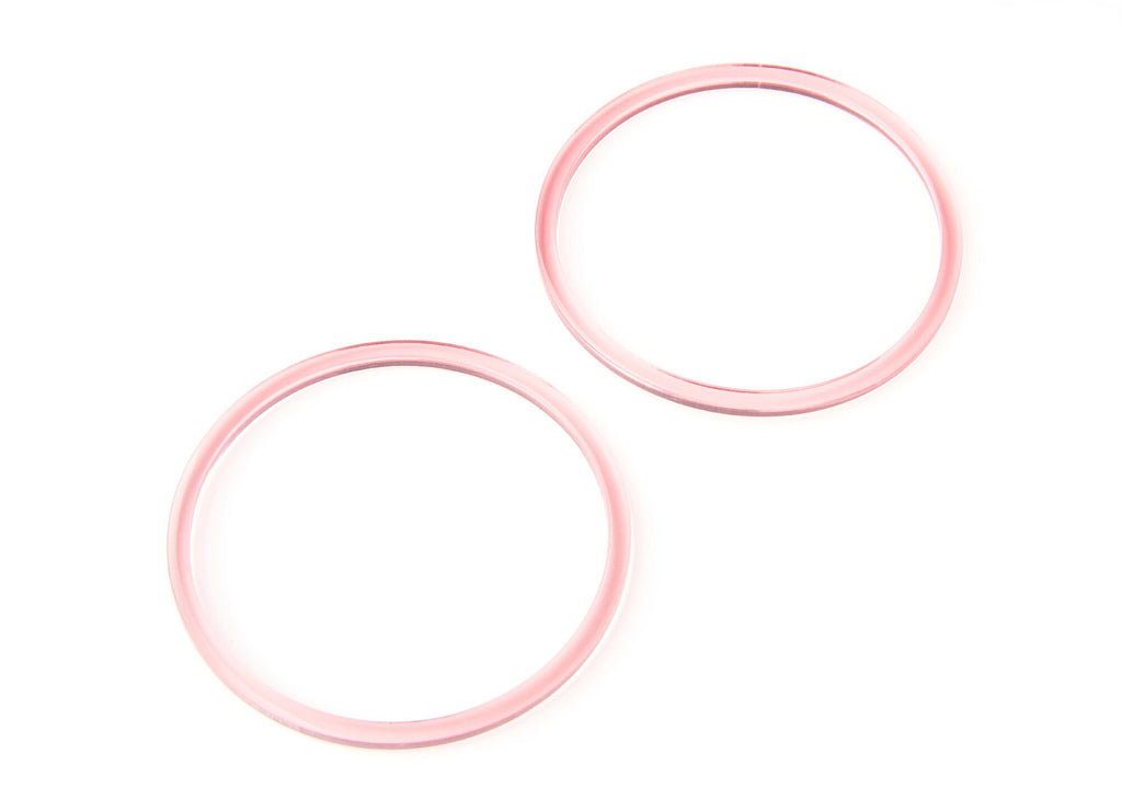 Acetate Hoop Earrings Charms - Circle Shaped Pendant - Earring Findings - Jewelry Supplies - Color Code: A69 - 65x65x3mm - AC1164F - DOMEDBAZAAR
