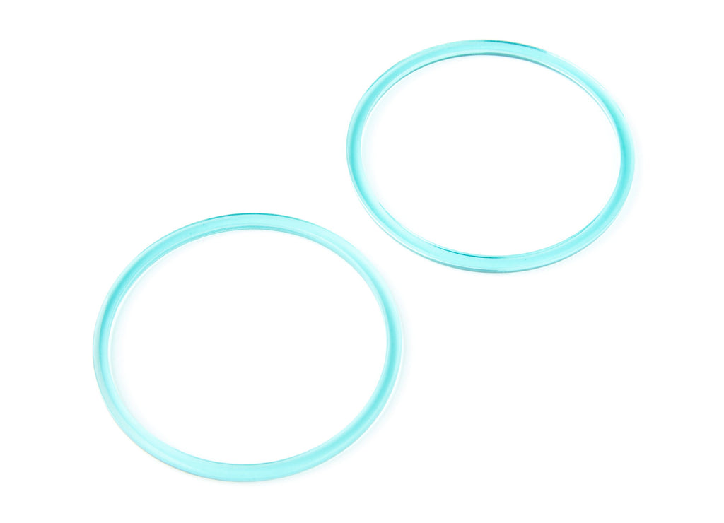 Acetate Hoop Earrings Charms - Circle Shaped Pendant - Earring Findings - Jewelry Supplies - Color Code: A68 - 65x65x3mm - AC1164J - DOMEDBAZAAR