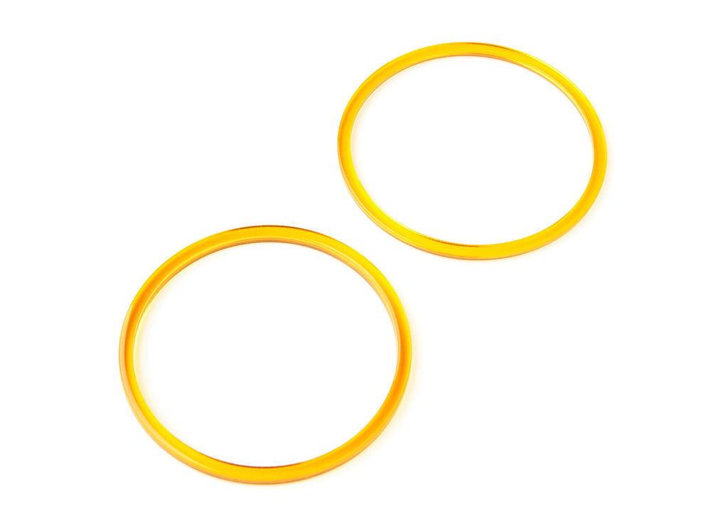 Acetate Hoop Earrings Charms - Circle Shaped Pendant - Earring Findings - Jewelry Supplies - Color Code: A71 - 65x65x3mm - AC1164k - DOMEDBAZAAR