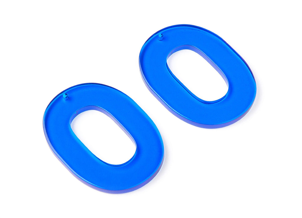 Acrylic Oval Charms - Oval Earrings and Pendant - Earring Findings - Jewellery Supplies - Color Code: A70 - 47x35x2.5mm - AC1065AN - DOMEDBAZAAR