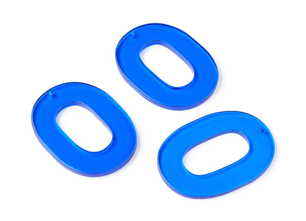 Acrylic Oval Charms - Oval Earrings and Pendant - Earring Findings - Jewellery Supplies - Color Code: A70 - 47x35x2.5mm - AC1065AN - DOMEDBAZAAR