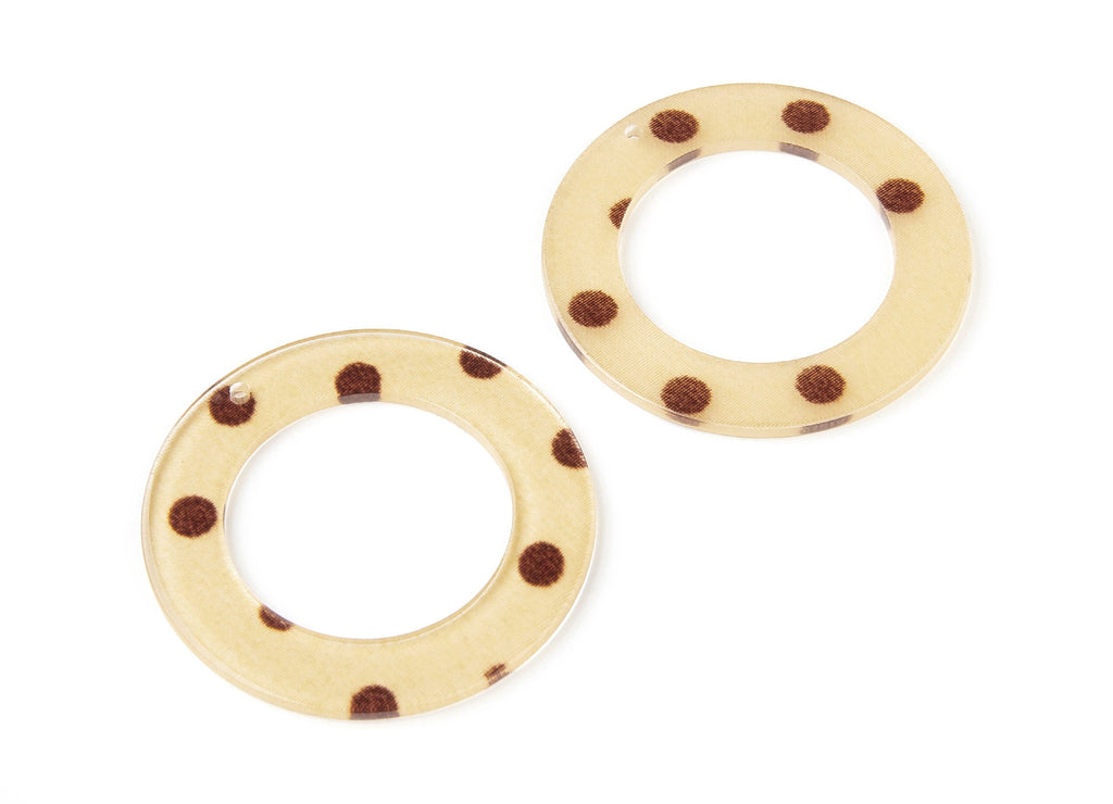 Acetate Circle Charms - Circle Earrings & Pendant - Acetate Hoop Earring Charms for Big Circle - Color Code: A127 - 48x48x2,5mm - AC1245C - DOMEDBAZAAR