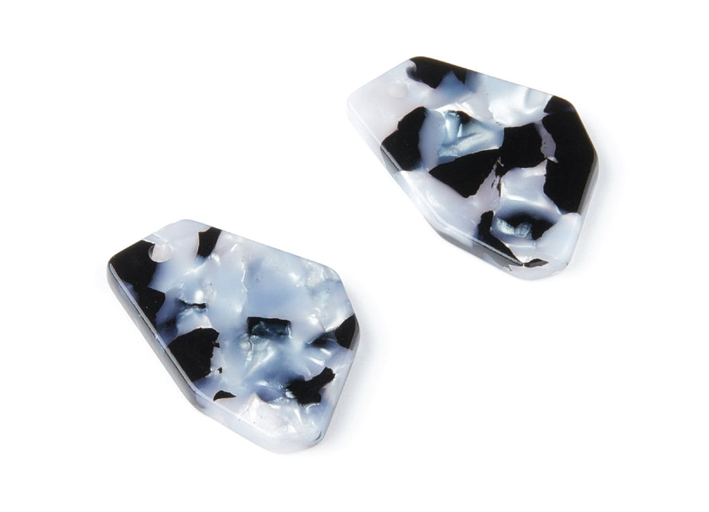 Acetate Geometric Earring Charms - Geometric Pendant - Earring Findings - Jewelry Supplies - Color Code: A15 - 26.47x17.6x2.98mm - AC1282C - DOMEDBAZAAR