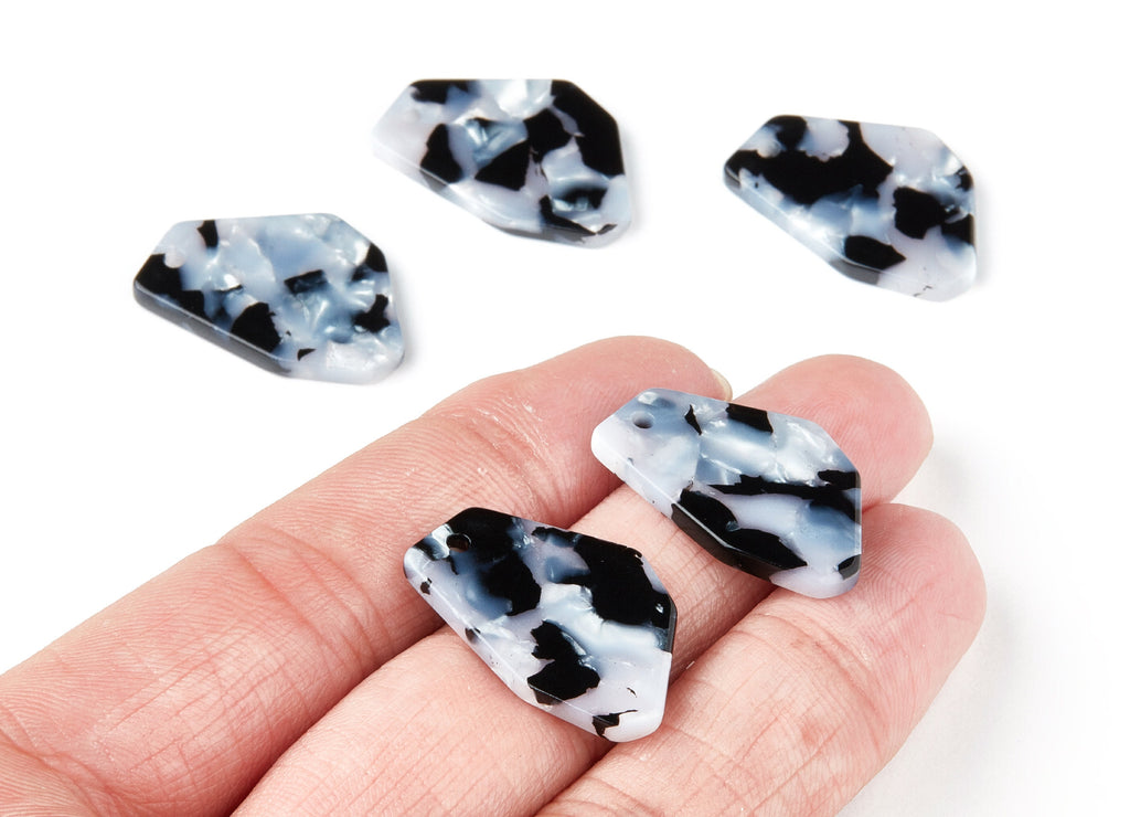 Acetate Geometric Earring Charms - Geometric Pendant - Earring Findings - Jewelry Supplies - Color Code: A15 - 26.47x17.6x2.98mm - AC1282C - DOMEDBAZAAR