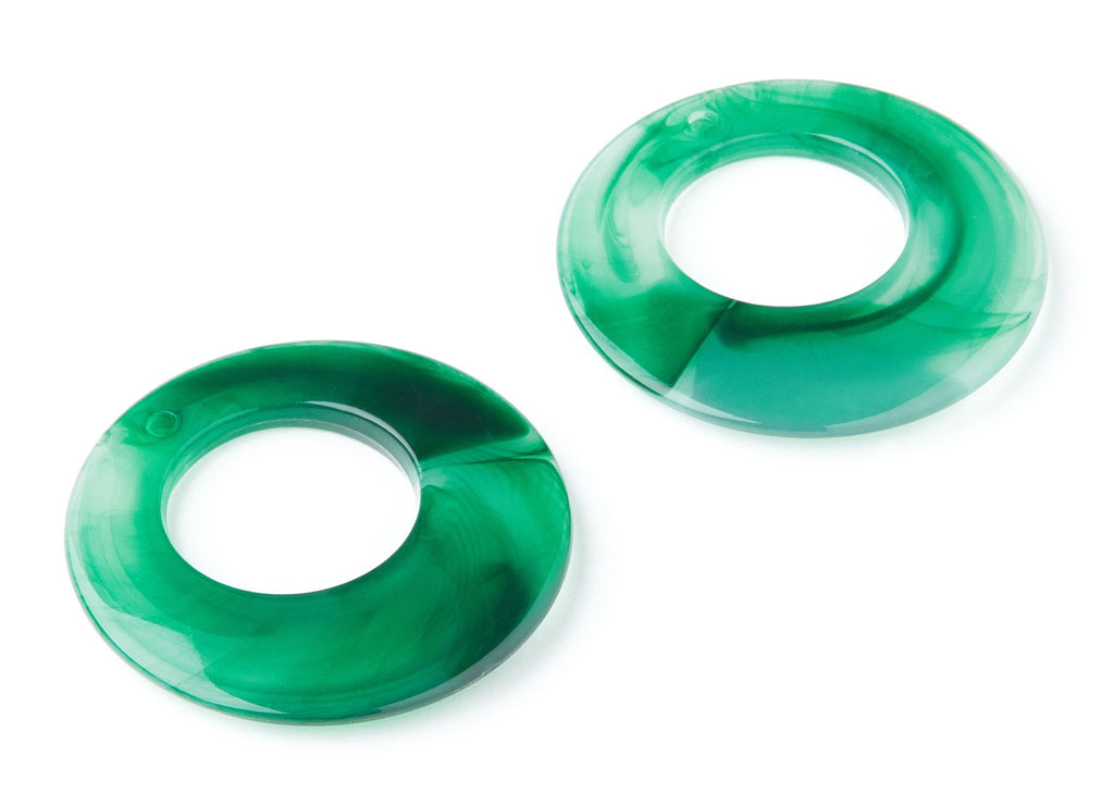Resin Charms - Resin Earrings - Circle Shaped Earrings Charms - Earring Findings - Jewelery Making - 38x38x4,83mm - AC1275B - DOMEDBAZAAR