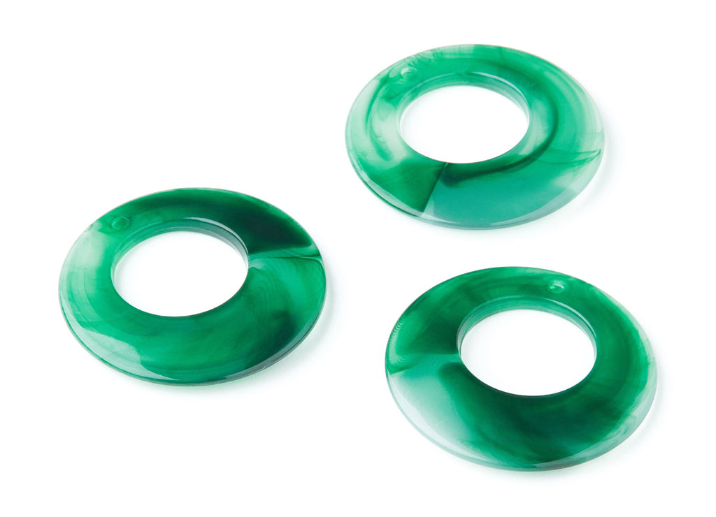 Resin Charms - Resin Earrings - Circle Shaped Earrings Charms - Earring Findings - Jewelery Making - 38x38x4,83mm - AC1275B - DOMEDBAZAAR
