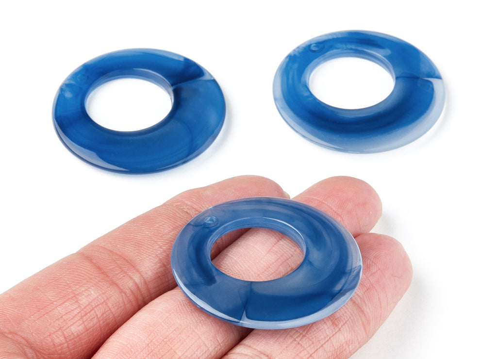 Resin Charms - Resin Earrings - Circle Shaped Earrings Charms - Earring Findings - Jewelery Making - 38x38x4,83mm - AC1275F - DOMEDBAZAAR