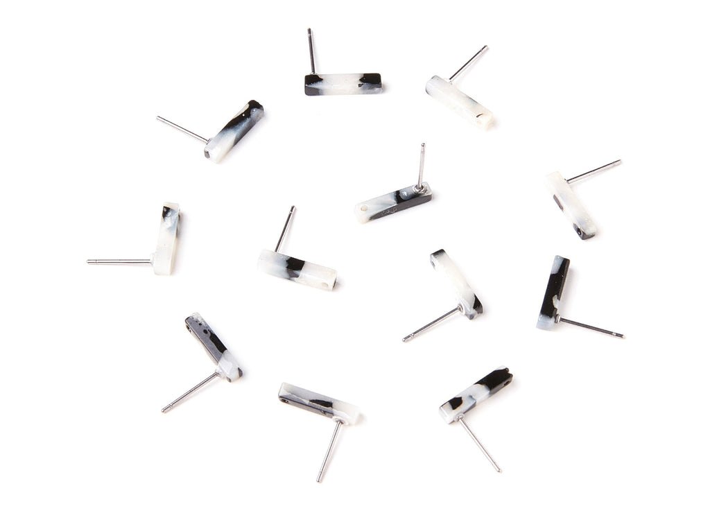 Acetate Acrylic Stick Earring Post - Stick Earring Stud - Earring Post - Jewelry Supplies - Color Code: A15 - 13,26x2,91x2,75mm - AC1221A - DOMEDBAZAAR