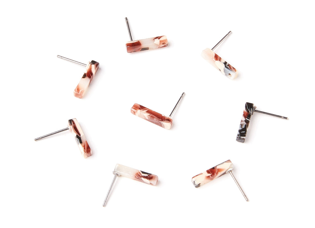 Acetate Stick Earring Stud - Acetate Stick Earring Post - Earring Post - Jewelry Supplies - Color Code: A51 - 13,26x2,91x2,75mm - AC1221E - DOMEDBAZAAR