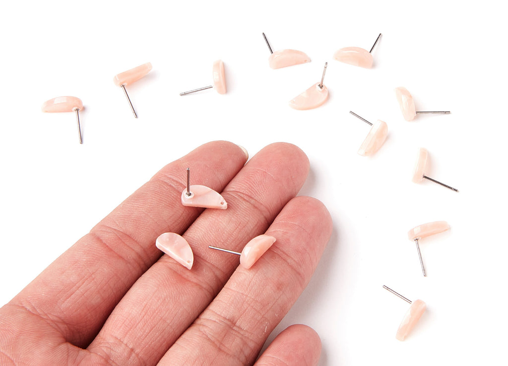 Acetate Half Drop Earring Stud - Half Drop Earring Post - Earring Post - Jewelry Supplies - Color Code: A53 - 12.64x6.1x2.8mm- AC1228A - DOMEDBAZAAR