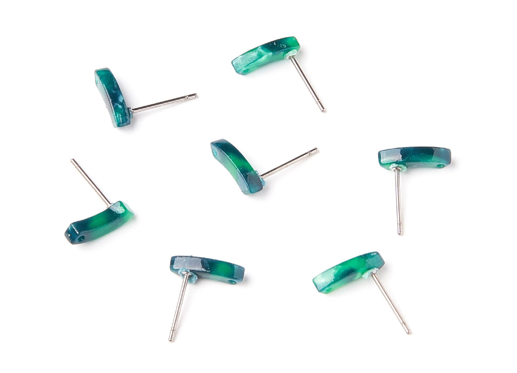 Acetate Geometry Earring Stud - Geometry Earring Post - Earring Post - Jewelry Supplies - Color Code: A13 - 11,06x3,77x2,7mm - AC1222H - DOMEDBAZAAR