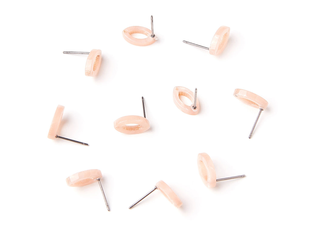 Acetate Oval Earring Stud - Acrylic Oval Earring Post - Earring Post - Jewelry Supplies - Color code: A53 - 12,45x7,45x2,75mm - AC1223D - DOMEDBAZAAR