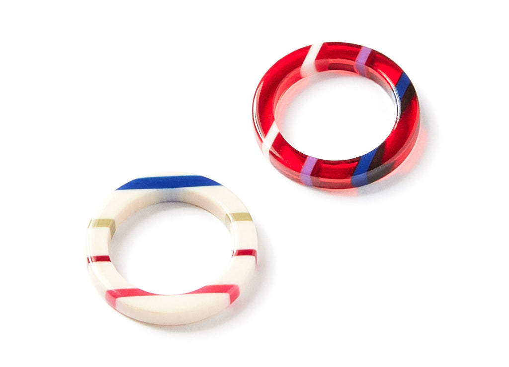 Acetate Hoop Earring Charms - Circle Shaped Pendant - Earring Findings - Jewelry Supplies - 19.1x19.1x2.75mm - AC1196A - DOMEDBAZAAR