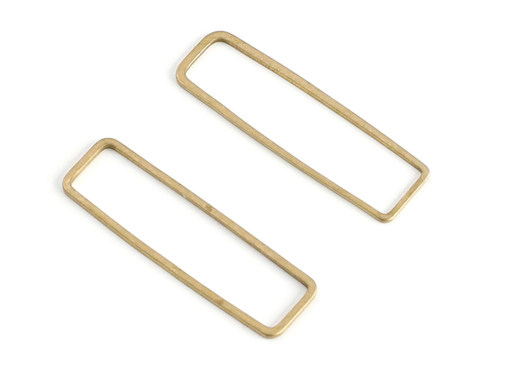 Raw Brass Connector - Rectangle Shaped Brass Connector - Jewelry Supplies - 35,25x10,4x1,07mm - PP1389 - DOMEDBAZAAR