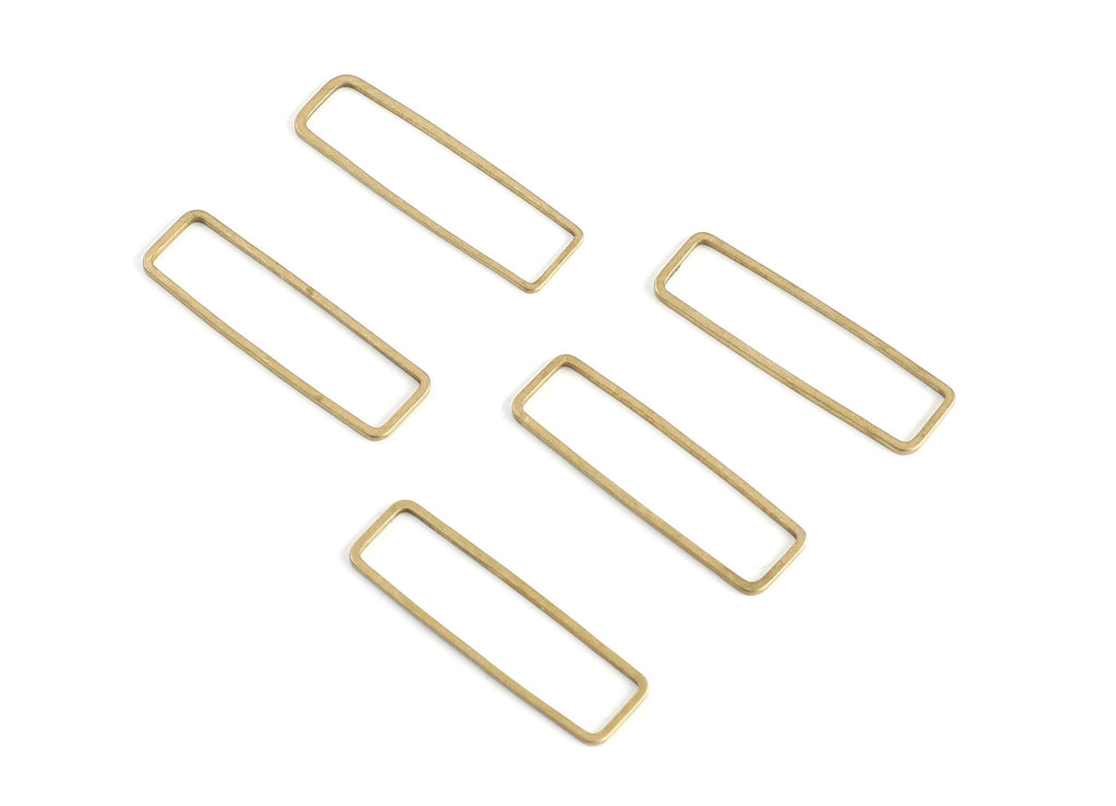 Raw Brass Connector - Rectangle Shaped Brass Connector - Jewelry Supplies - 35,25x10,4x1,07mm - PP1389 - DOMEDBAZAAR