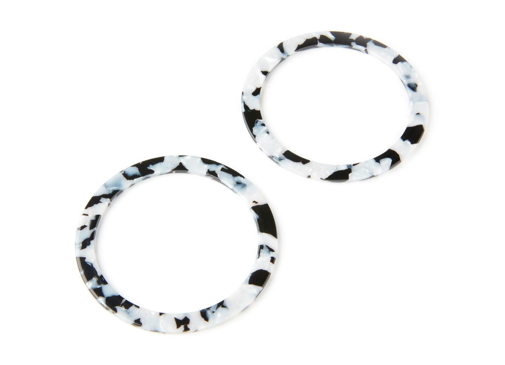 Acetate Hoop Earrings Charms - Big Circle Pendant - Earring Findings - Jewelry Supplies - Color Code: A15 - 70x70x2,76mm- AC1295G - DOMEDBAZAAR