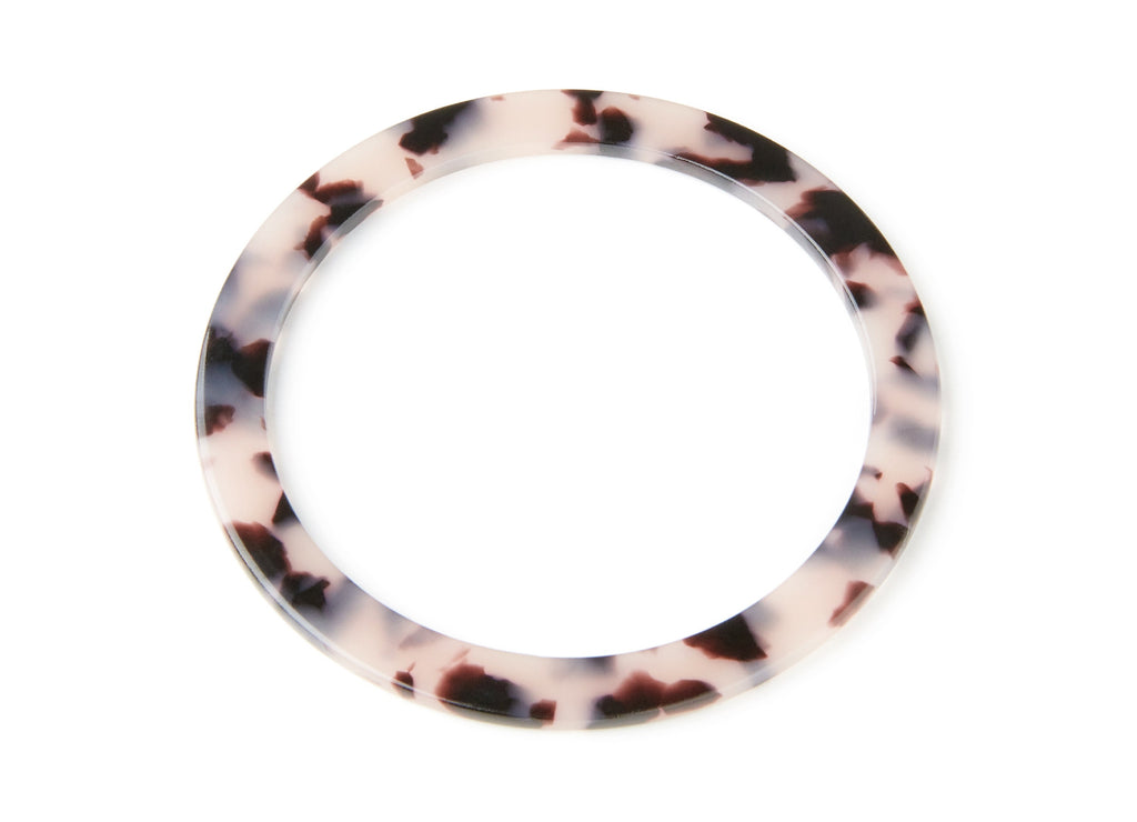 Acetate Hoop Earrings Charms - Blonde Tortoise Hoop Shell Earrings- Big Circle Shaped Pendant - Color Code: A06 - 70x70x2,76mm - AC1295C - DOMEDBAZAAR