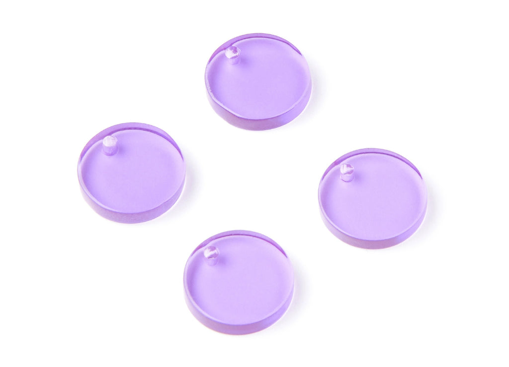 Acrylic Round Earring Charms - Circle Pendant - Earring Findings - Jewelry Supplies - Color Code: A72 - 13,75x13,75x2,92mm - AC1287A - DOMEDBAZAAR