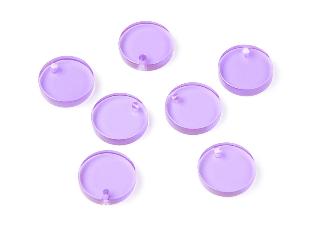 Acrylic Round Earring Charms - Circle Pendant - Earring Findings - Jewelry Supplies - Color Code: A72 - 13,75x13,75x2,92mm - AC1287A - DOMEDBAZAAR