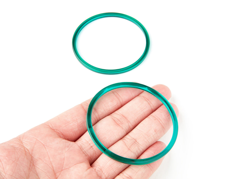 Acetate Hoop Earrings Charms - Circle Shaped Pendant - Earring Findings - Jewelry Supplies - Color Code: A62 - 65x65x3mm - AC1164D - DOMEDBAZAAR