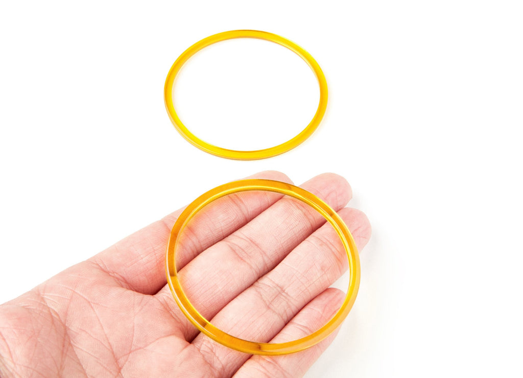 Acetate Hoop Earrings Charms - Circle Shaped Pendant - Earring Findings - Jewelry Supplies - Color Code: A71 - 65x65x3mm - AC1164k - DOMEDBAZAAR