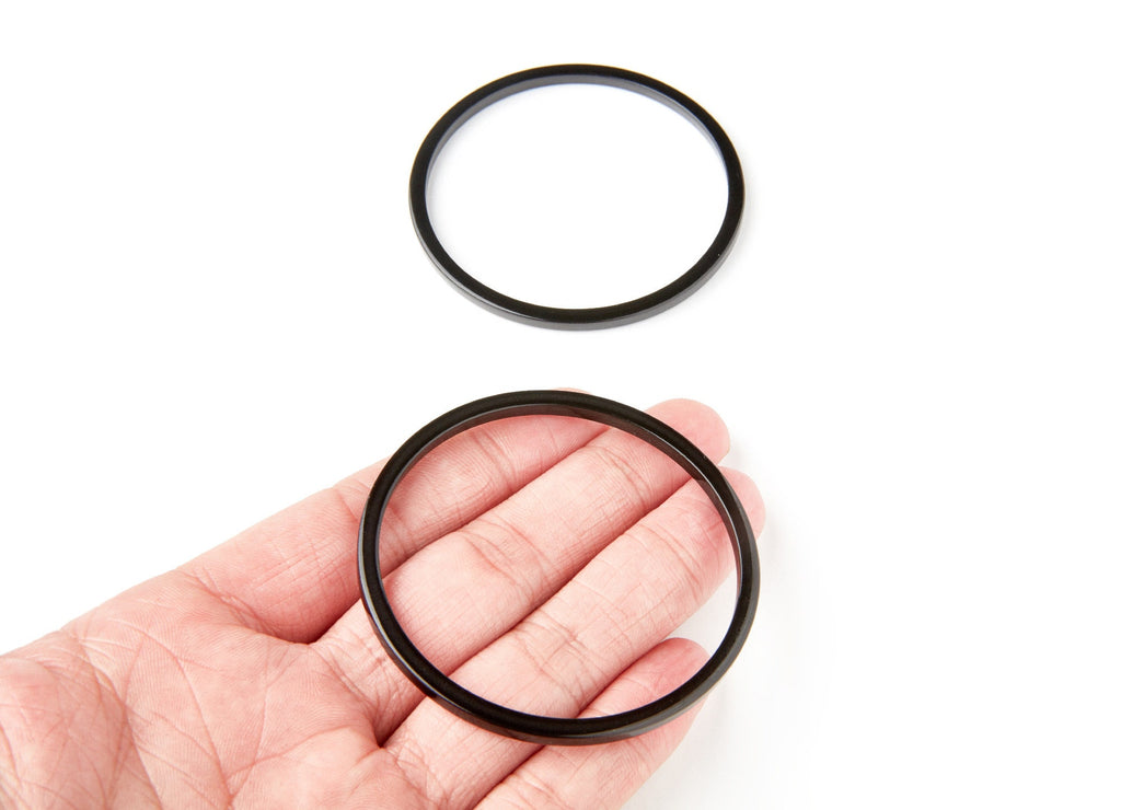 Acetate Hoop Earrings Charms - Circle Shaped Pendant - Earring Findings - Jewelry Supplies - Color Code: A66 - 65x65x3mm - AC1164N - DOMEDBAZAAR