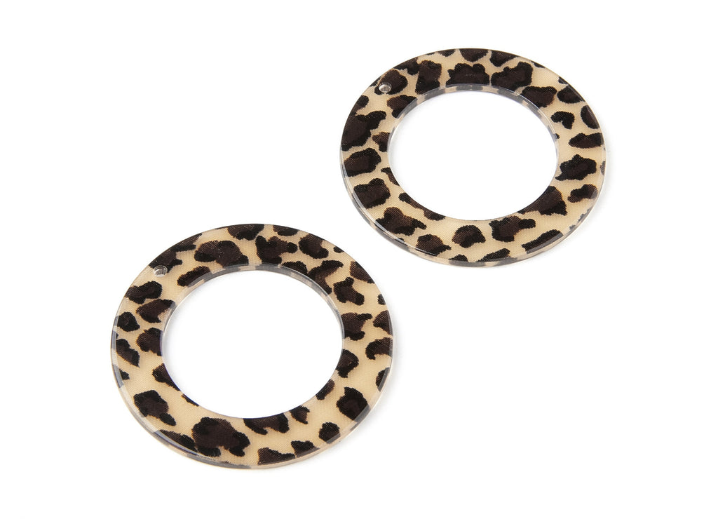 Acetate Circle Charms - Circle Earrings & Pendant - Acetate Hoop Earring Charms for Big Circle - Color Code: A128 - 48x48x2,5mm - AC1245B - DOMEDBAZAAR