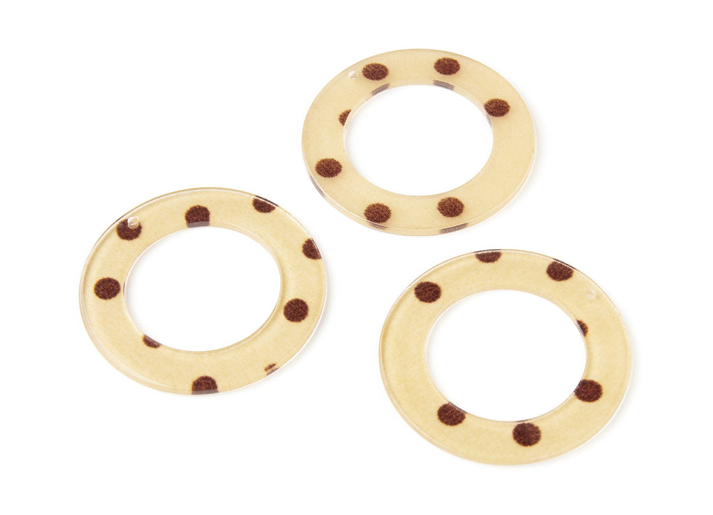Acetate Circle Charms - Circle Earrings & Pendant - Acetate Hoop Earring Charms for Big Circle - Color Code: A127 - 48x48x2,5mm - AC1245C - DOMEDBAZAAR