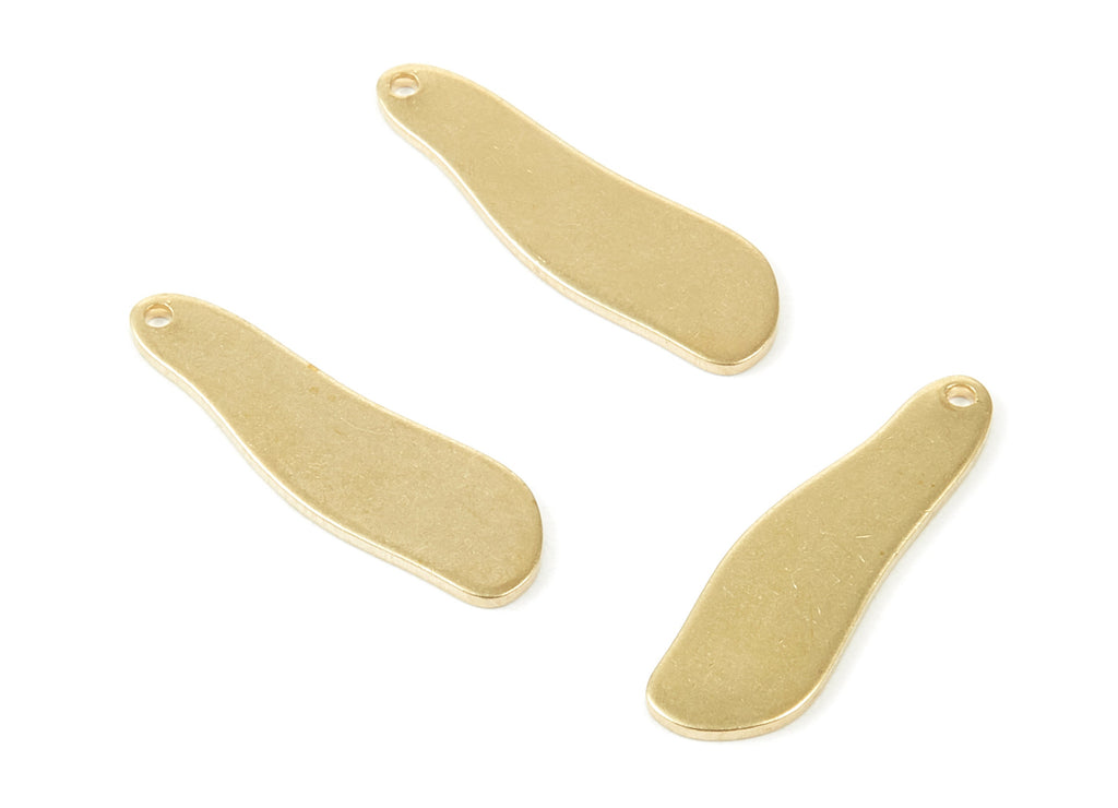 Personalized stamping blank - Brass Geometric Charms - Geometric Shaped Raw Brass Charms - Geometric Pendant  - 26.45x8x1mm- PP1868 - DOMEDBAZAAR
