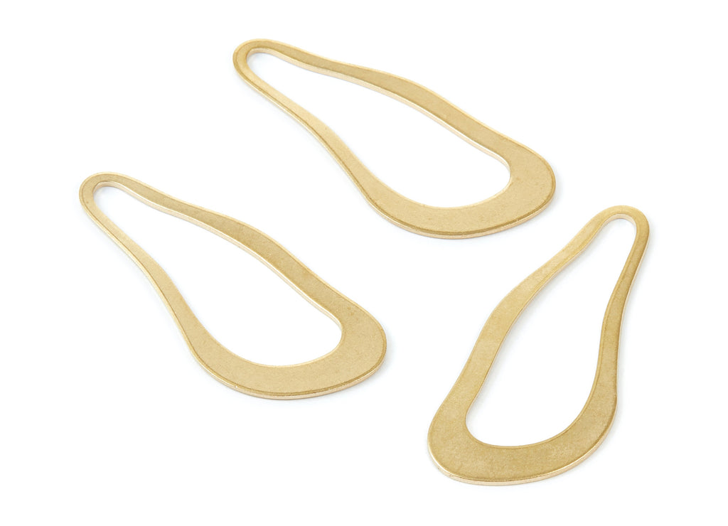 Brass Irregular Charms - Irregular Shaped Raw Brass pendant - Earring Findings - Jewelry Supplies - 51,18x21,43x1mm - PP1963 - DOMEDBAZAAR
