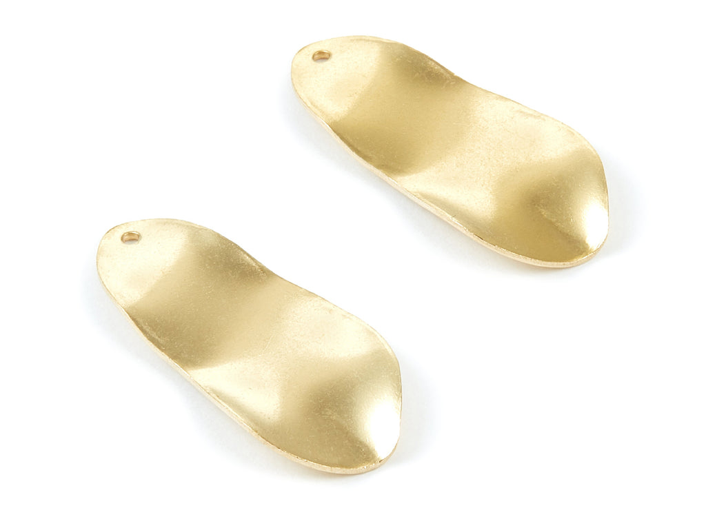 Personalized stamping blank - Brass Irregular Charms - Irregular Oval Shaped Raw Brass Pendants - Earring Findings  - 32,5x15x0,8mm - PP1848 - DOMEDBAZAAR