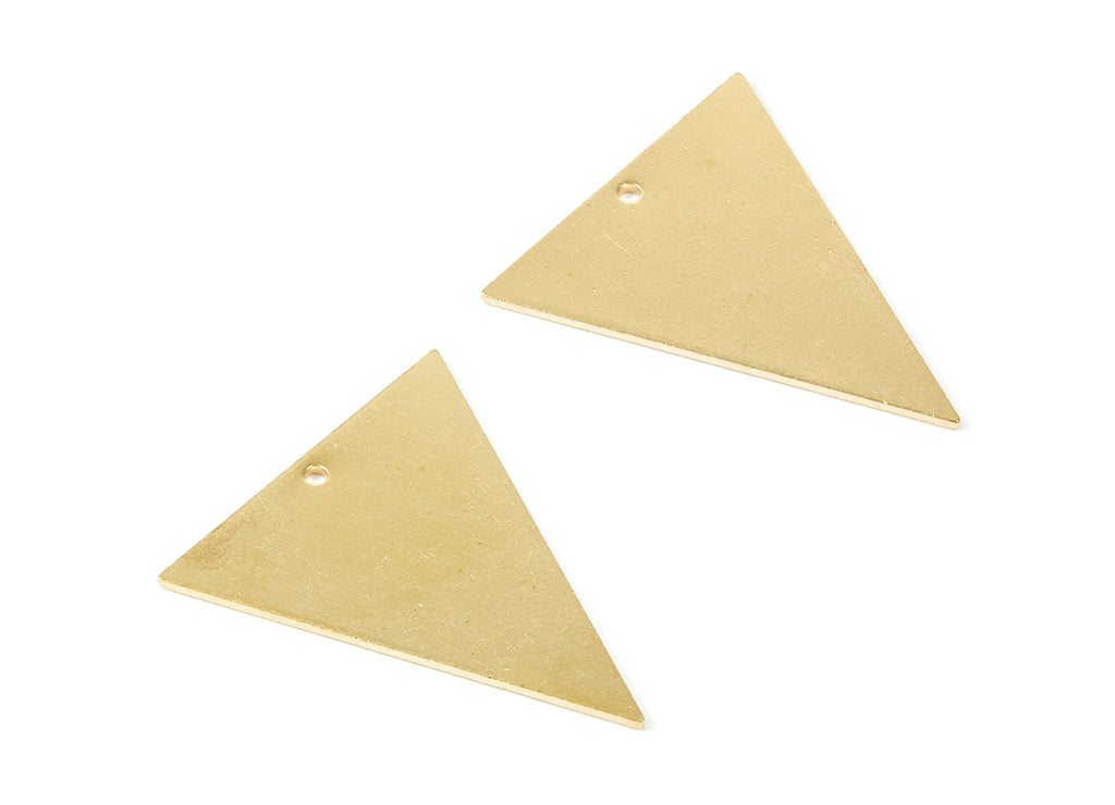 Personalized stamping blank - Brass Triangle Charms - Triangle Shaped Raw Brass Pedants - Earring Findings  - 31.7x26.84x1mm - PP2121 - DOMEDBAZAAR