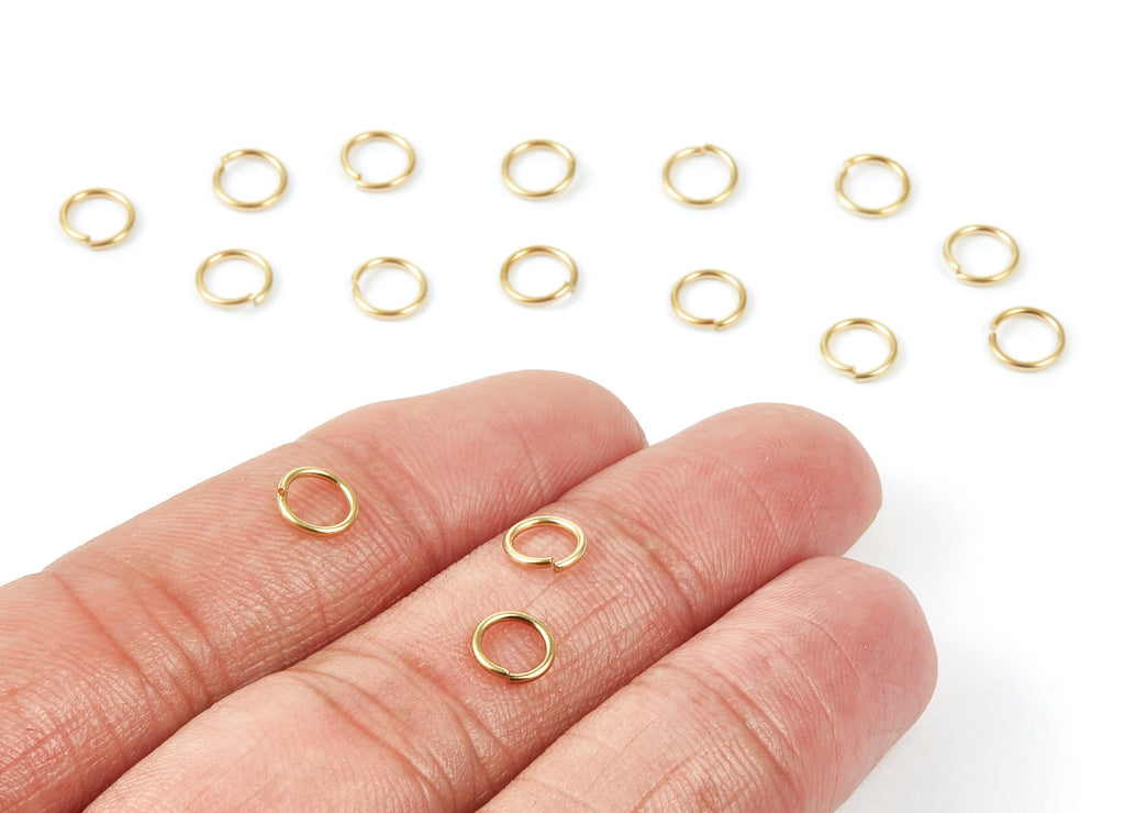 Brass Open Jump Rings -  6x0,8mm - Raw Brass Open Jump Rings - Jewellery Supplies - PP1574 - DOMEDBAZAAR