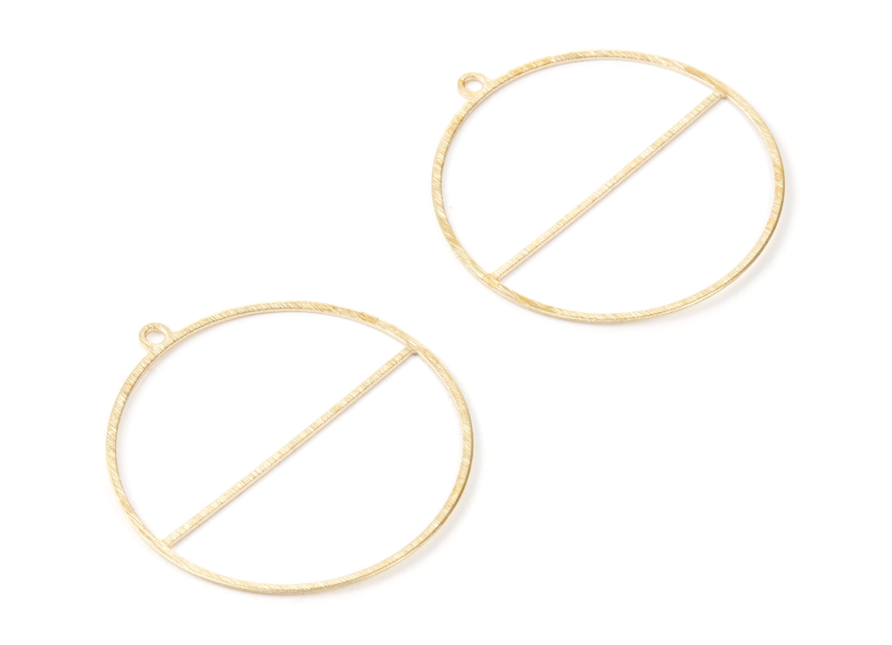 Hammered Gold Plated Brass Earring Stud- Circle Earring Post - Brass  Earring Charms - Earring findings for jewelry making-5498