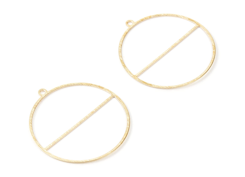 Brass Textured Round Charms - Textured Round Raw Brass Pendant - Earring Findings - Jewelry Supplies - 40.82x38.22x0.6mm - PP2114 - DOMEDBAZAAR