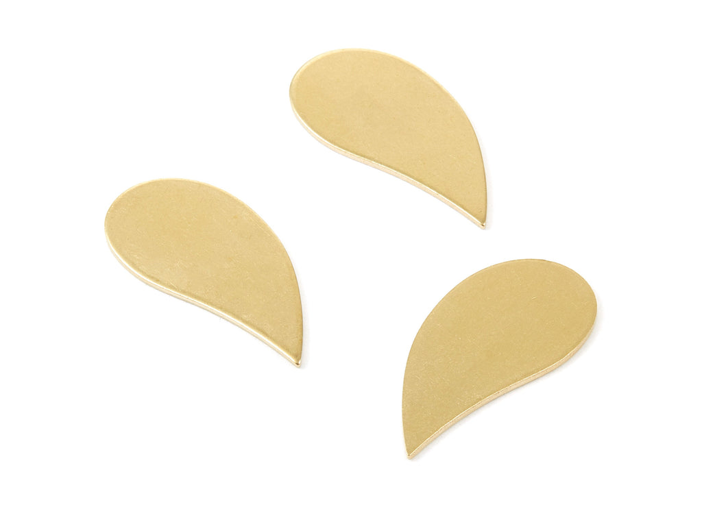 Brass Drop Charms - Drop Shape Raw Brass Pendant - Earring Findings - Jewelry Supplies - 33.48x16.37x1mm - PP2022 - DOMEDBAZAAR