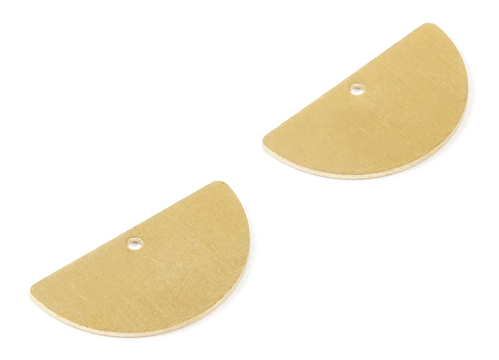 Personalized stamping blank - Brass Half Round Charms - Half Round Shaped Raw Brass Pedants - Earring Findings - 24.5x13x0.8mm - PP1754 - DOMEDBAZAAR