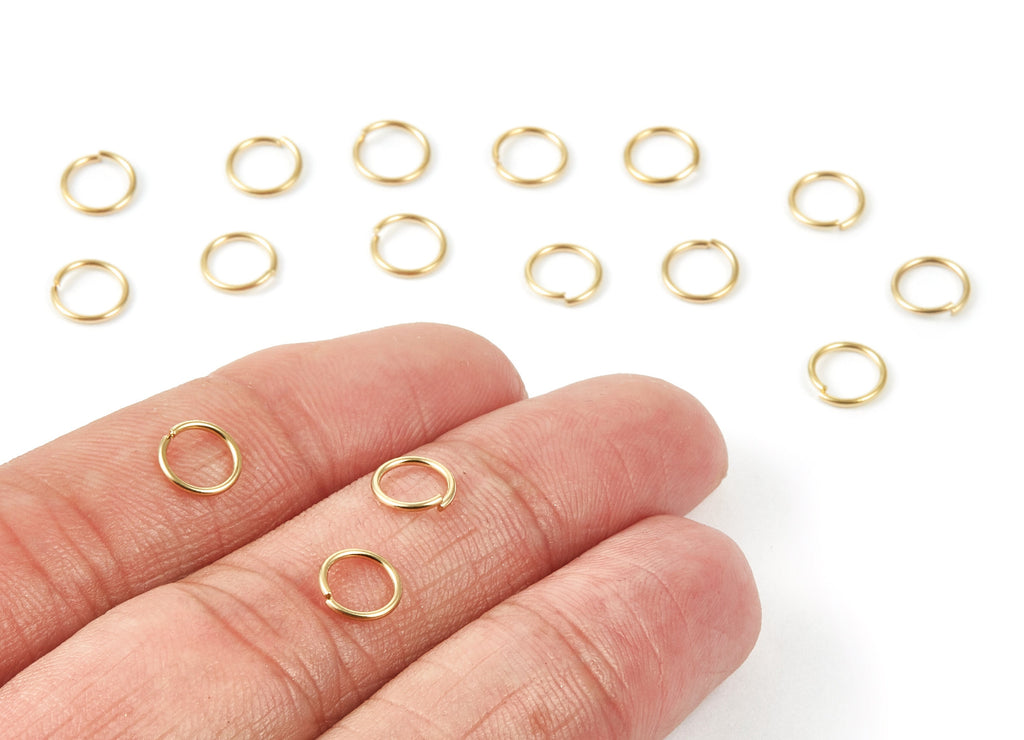 Brass Open Jump Rings - 7x0,8mm - Raw Brass Open Jump Rings - Jewellery Supplies - PP1575 - DOMEDBAZAAR