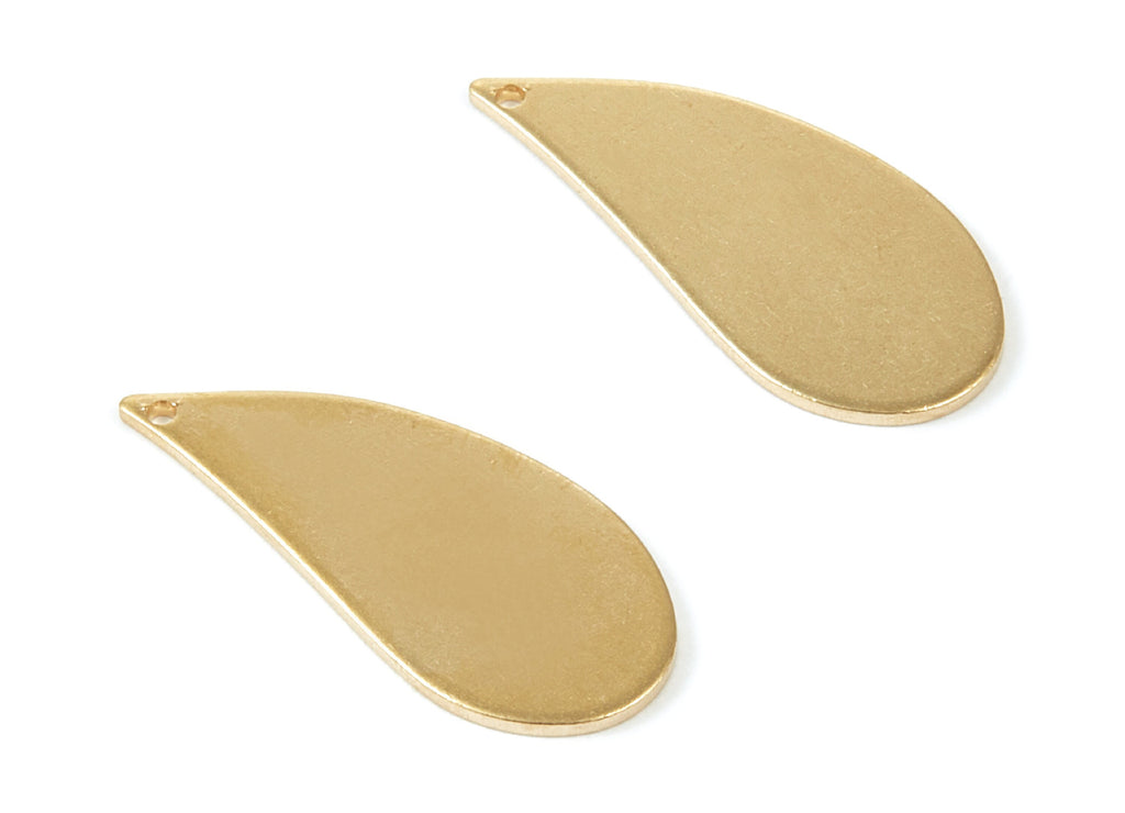 Personalized stamping blank - Brass Drop Charms - Drop Shaped Raw Brass Pendant - Earring Finding - Jewelry Supplies - 28x12,41x1mm - PP1902 - DOMEDBAZAAR